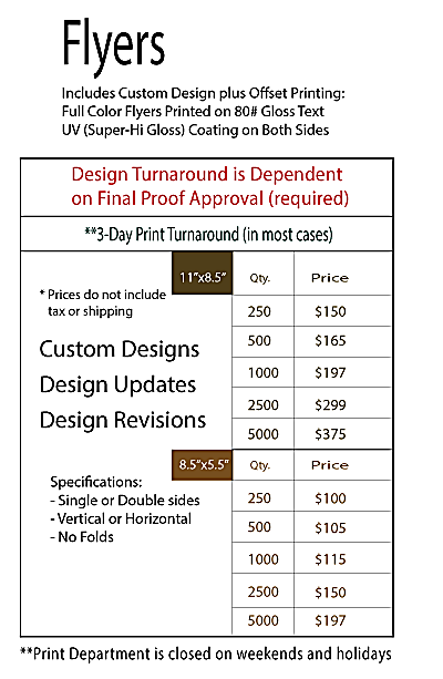 flyers pricing chart product_interest_mavc_graphics_services flyers pricing