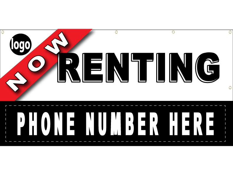 Now Renting Vinyl Banner